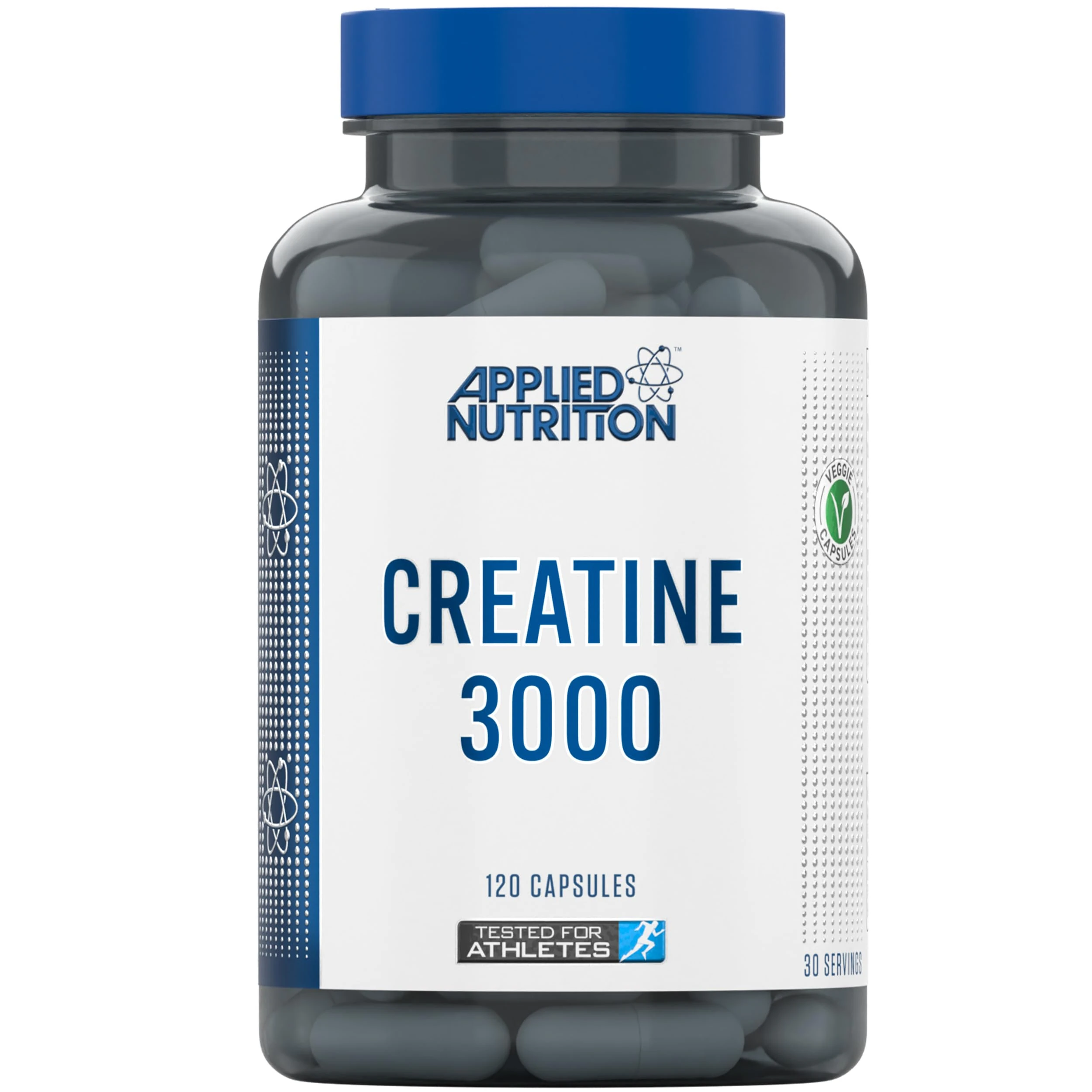 Creatine Monohydrate Capsules 3000mg Per Serving - Gym Supplement for Men & Women - Creatine Monohydrate Powder Alternative - Unflavoured Energy Supplement for Workout (120 Capsules - 30 Servings)