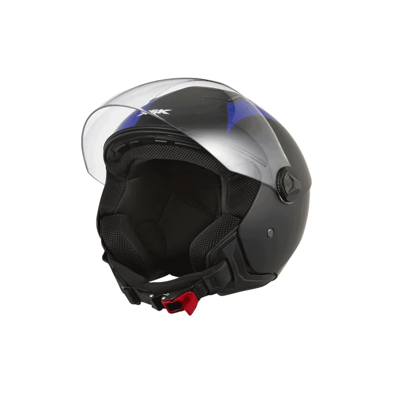 KSK Jet Z ONE Jet Helmet White & blue - Image 1