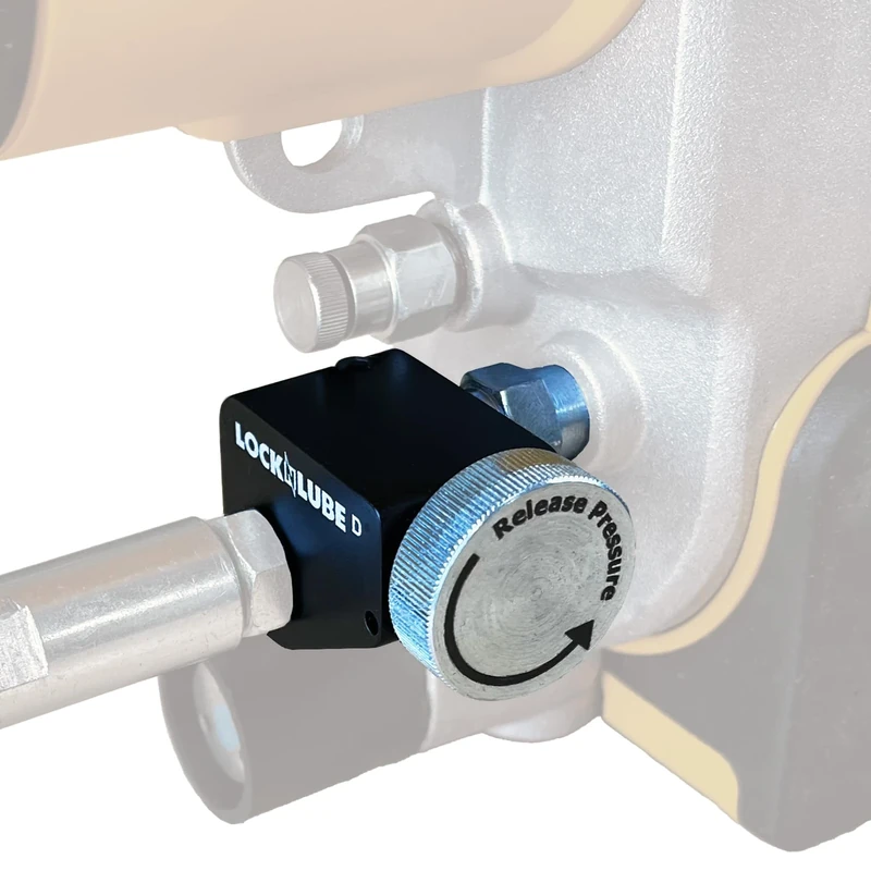 LockNLube Pressure Return Valve for Use with Cordless Grease Guns. No More Pressure Locks! Returns Grease to The Tube. Releases Hose backpressure. - Image 1