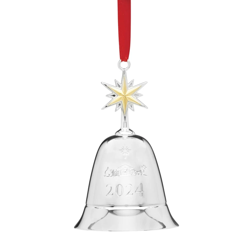 Lenox 896168 2024 Annual Musical Bell Silverplate Ornament, Christmas - Image 1
