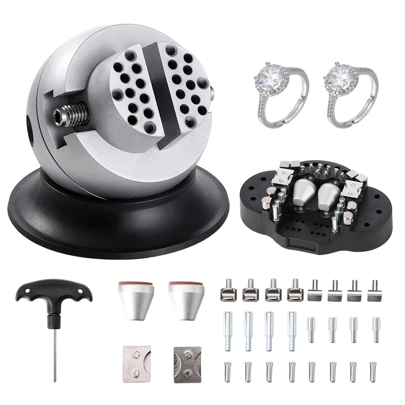 VEVOR Ball Vise - 3" Engraving Tool, 360° Rotation Jewelry Engraving Block Tools Set for Gemstone Inlay