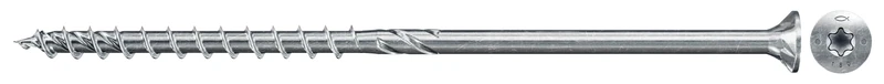fischer PowerFast II CTP 8.0 x 340, powerful wood screws with countersunk head, inner star receptacle and partial thread, for constructive timber construction, pack of 50