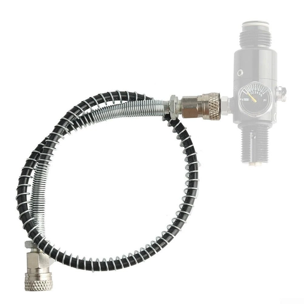 Fill Station Adapter, Paint Ball Tank Hand Pump High Pressure Stainless Steel Hose Line with For Inflation Station