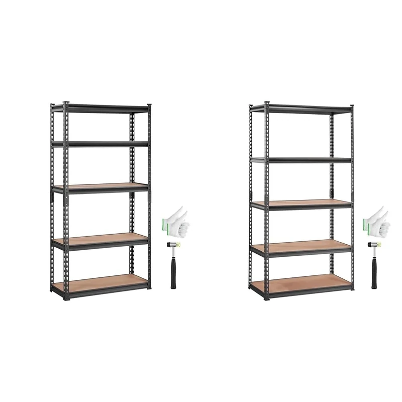 VEVOR Storage Shelving Unit, 5-Tier Adjustable, 2000 lbs Capacity, Heavy Duty Garage Shelves Metal & Storage Shelving Unit, 5-Tier Adjustable, 2000 lbs Capacity, Heavy Duty Garage Shelves