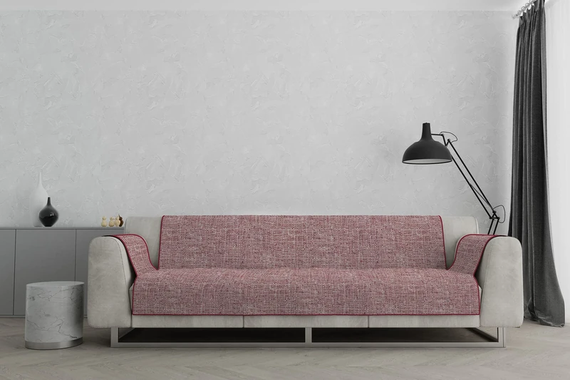 Comfort Non-Slip Sofa Cover, Made in Italy, Bordeaux, 4 Seater - Image 1
