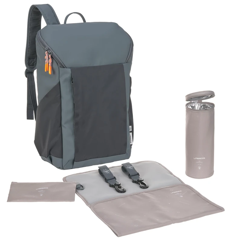 LASSIG Slender Up Baby Changing Backpack - Anthracite
