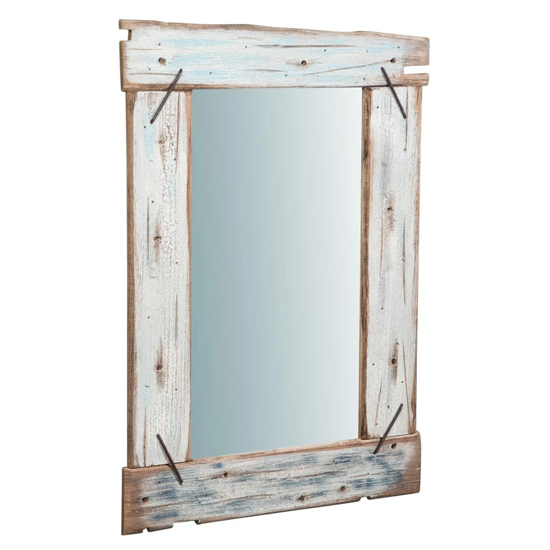 Biscottini L61XPR4XH91 Rustic Wall Mirror – Home Decoration Mirror – Bedroom Mirror – Bathroom Mirror – Home Decor - Image 1