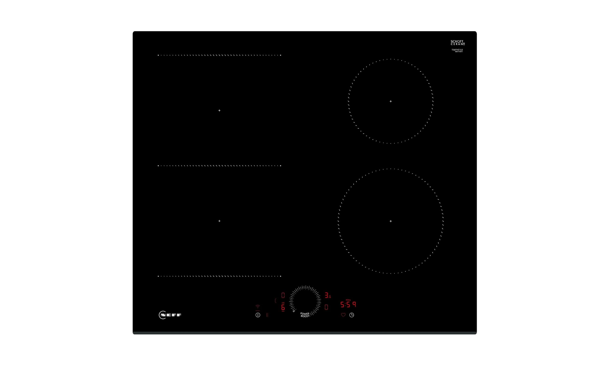 Neff T56FHS1L0 N 70, Built-in Induction hob 60 cm Black