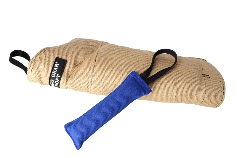 DINGO GEAR Set: Midi Soft Jute Bite Sleeve Plus Nylcot Tug Toy, Bite Training Tools for IGP, K9, Sports, Adult Dogs Training, Bite Level 3 - Advanced (S010042)