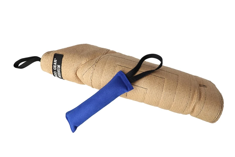 DINGO GEAR Set: Medium Hard Jute Bite Sleeve Plus Nylcot Tug Toy, Bite Training Tools for IGP, K9, Sports, Adult Dogs Training, Bite Level 4 - Advanced (S10043)