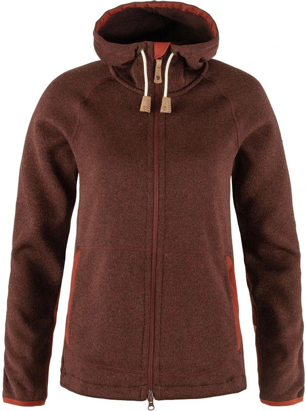 FJALLRAVEN 89516-215 Övik Fleece Hoodie W Sweatshirt Women's Autumn Leaf Size L