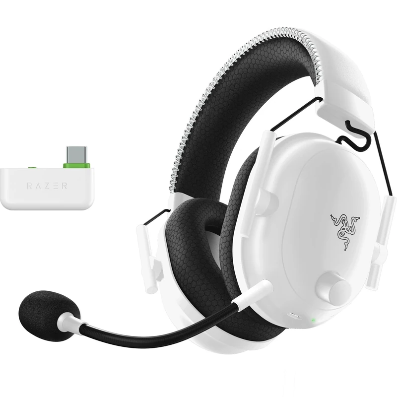 Razer BlackShark V2 Pro (Xbox) - Wireless Console E-Sports Headset for Xbox S|X & One (Triforce 50mm Drivers, HyperSpeed Wireless 2,4 GHz, detachable HyperClear Microphone) White
