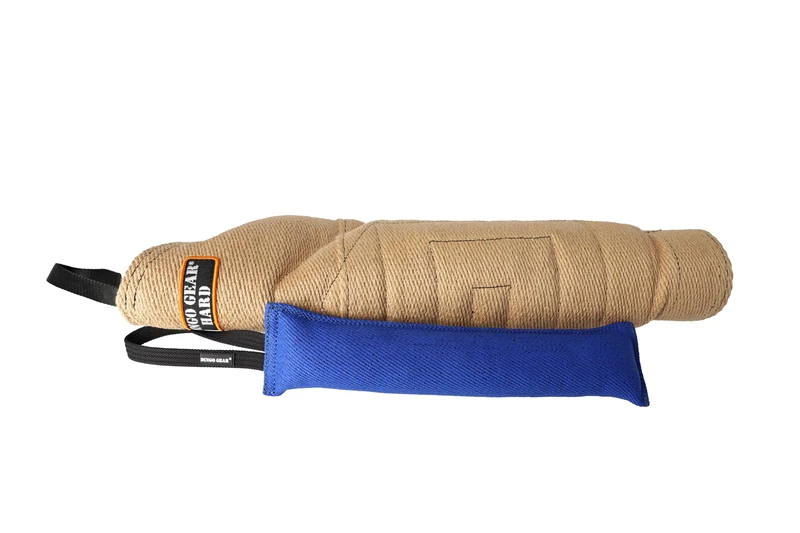 DINGO GEAR Set: Very Hard Jute Bite Sleeve Plus Nylcot Tug Toy, Bite Training Tools for IGP, K9, Sports, Adult Dogs Training, Bite Level 5 - Master (S10044)