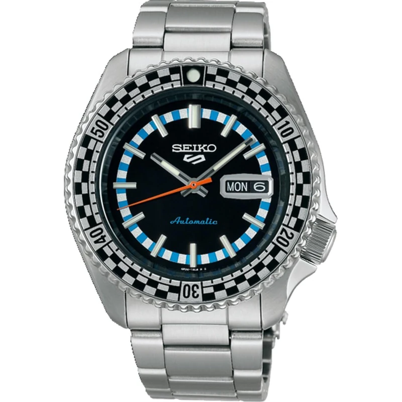 Seiko Men's Analogue Automatic Watch Checker Flag Special Edition