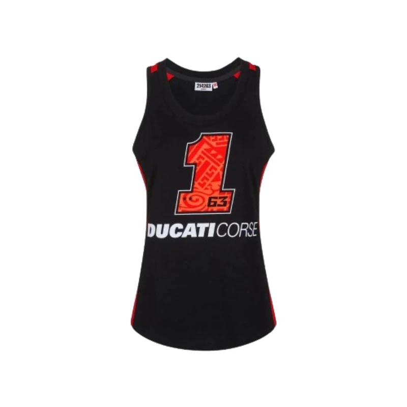 63 Bagnaia Tank Top - Ducati Dual Line, Women, M, Black