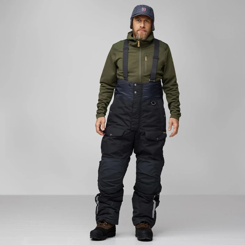 FJALLRAVEN 87171-550 Polar Bib Trousers M Pants Men's Black Size XS - Image 1