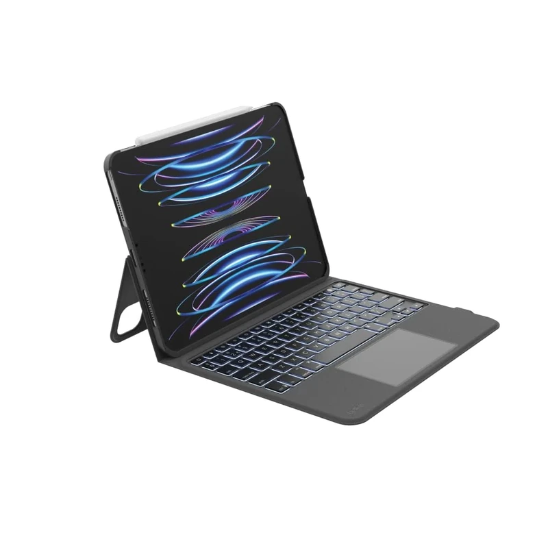 Belkin Everyday iPad Keyboard Case with Stand Backlit Multi-Touch Keys, PU Leather Case, Apple Pencil Compartment, Wireless AZERTY Keyboard for iPad Air 10.9 and 11