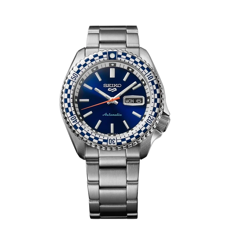 SEIKO Men's Analogue Automatic Watch Checker Flag Special Edition - Image 1