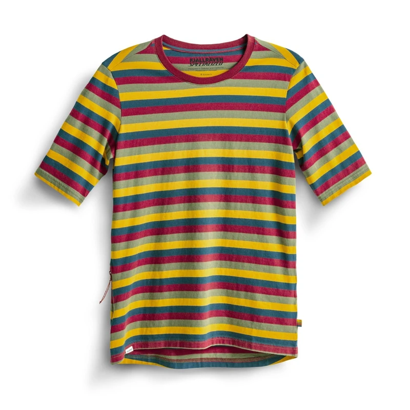 Fjäll Räven Women's Gestreiftes T-Shirt aus Bio-Baumwolle, Flag Stripe, S