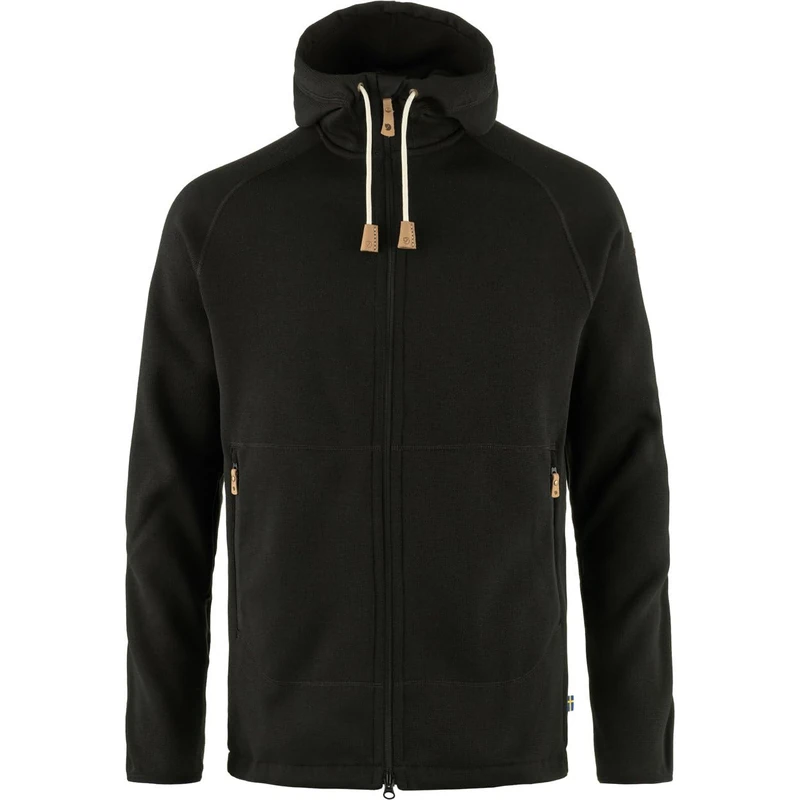 FJALLRAVEN 82252-550 Övik Fleece Hoodie M Sweatshirt Men's Black Size XXXL