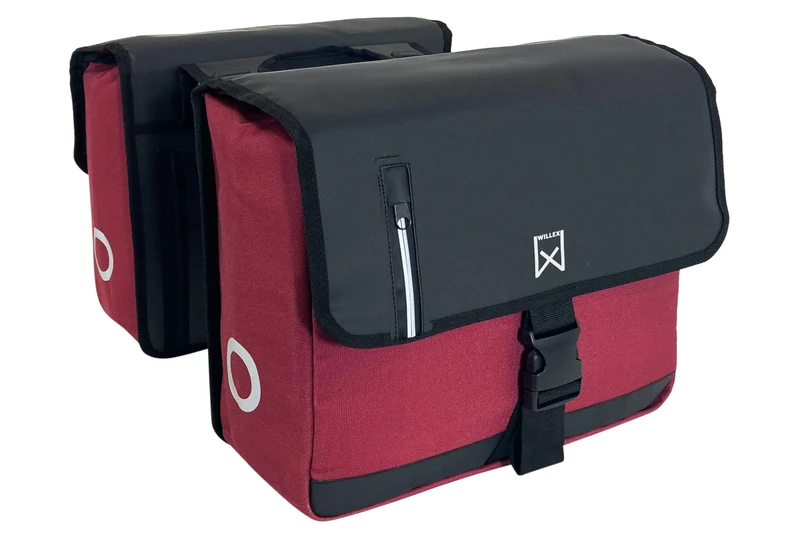 WiLa Home Dubbele Businesstas Purple Red/Black 40L
