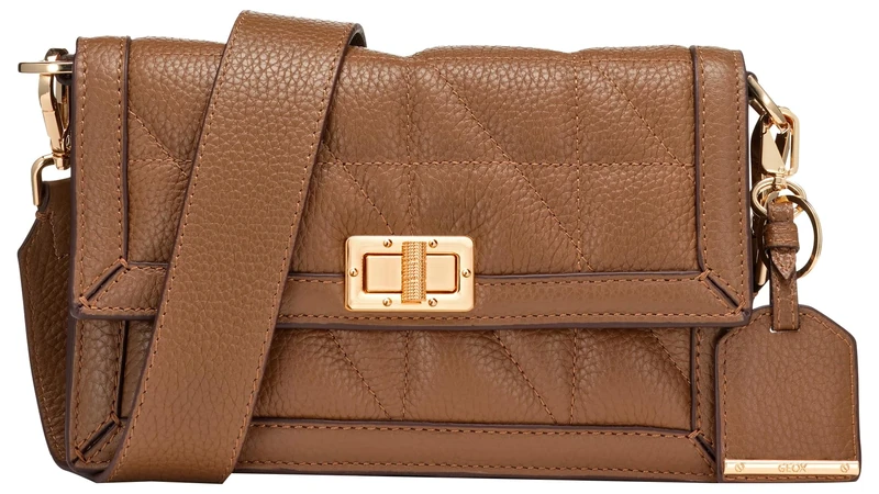 Geox Women D Veriana A Bag, Mud, 22 X 14 X 4,5