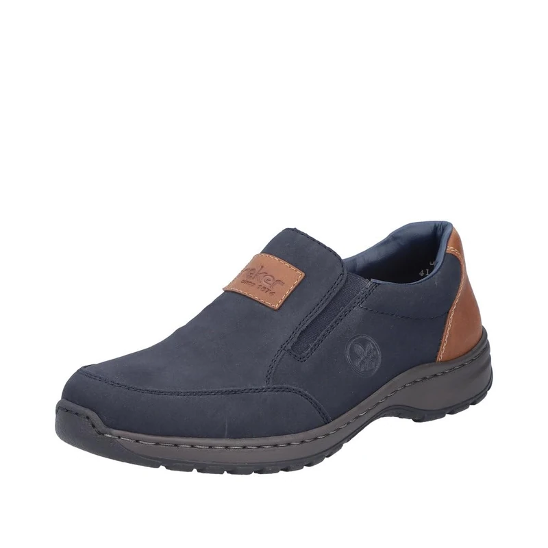 Rieker Men's 03354 Loafer, Blue, 7.5 UK