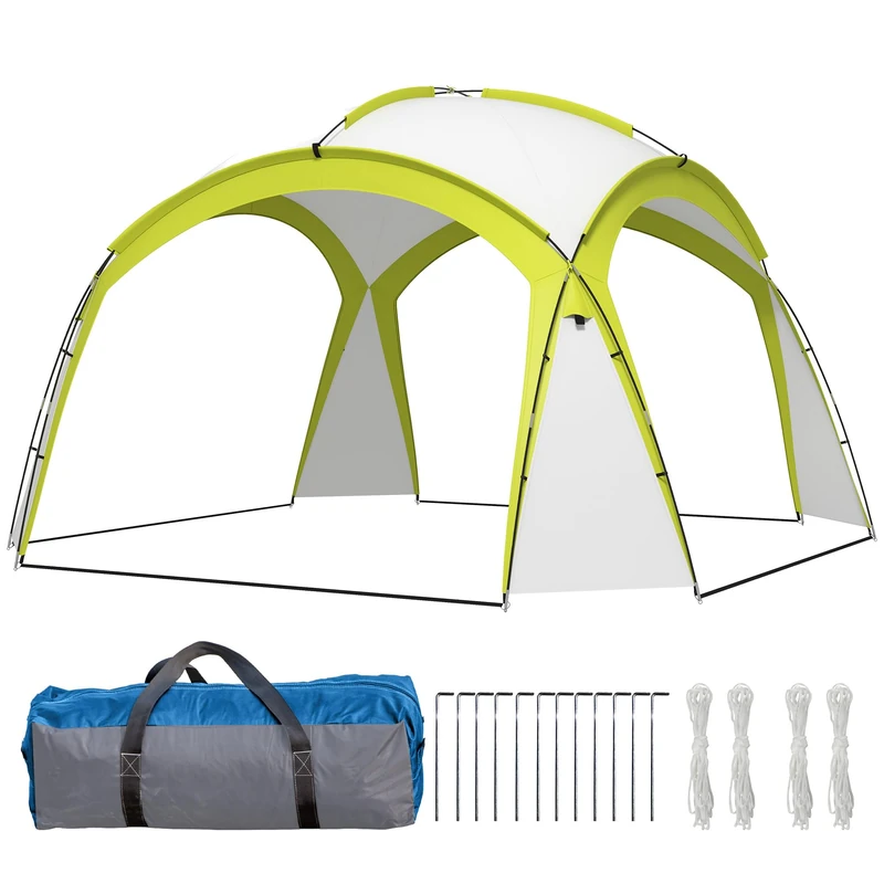 Outsunny 3.5 x 3.5M Camping Gazebo - Green Dome Tent