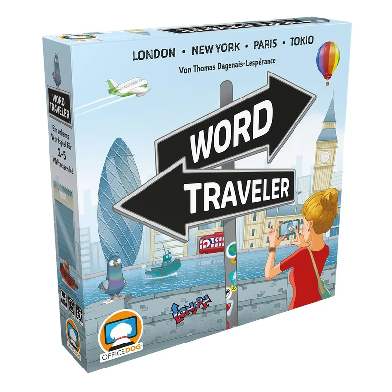 Asmodee Office Dog, Word Traveler, Party Game, Word Game, 2-5 Players, From 10+ Years, 30-45 Minutes, German
