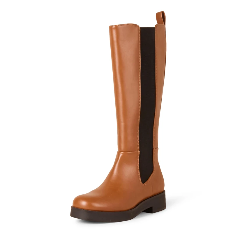 Amazon Essentials Women's Tall Gusset Knee-High Boots - Camel