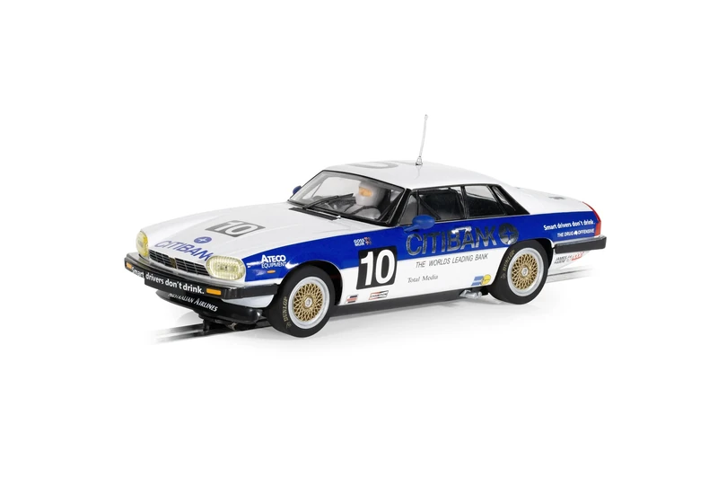 Scalextric Cars - C4400 Jaguar XJS - 1986 Bathurst 1000 - Goss & Muir - Toy Slot Car for use Race Tracks or Set - Small Kids Gift Ideas for Boy/Girl Ages 5 Accessories, White
