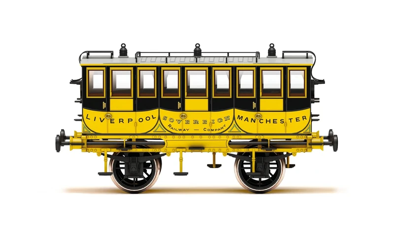 Hornby R40445 L&MR, 1st Class Coach 'Sovereign' - Era 1 Loco - Steam for Model Railway Sets, Yellow - Image 1