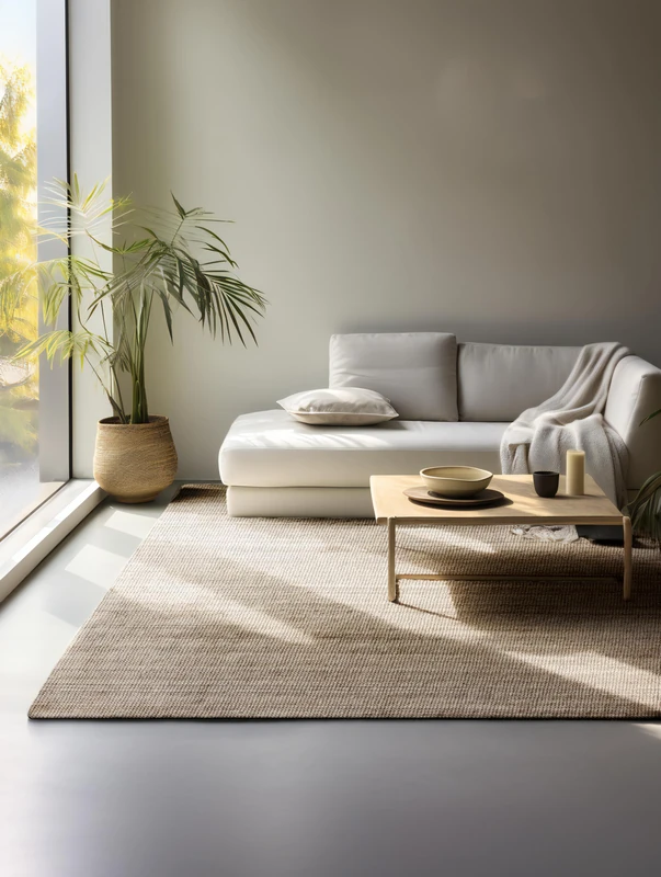 Hanse Home Jute Rug - Natural Living Room Rug Made of 100% Jute - Hand Woven & Environmentally Friendly - Boho Natural Fibre Jute Rug for Living Room, Bedroom, Dining Room - Natural Grey Brown, 160 x