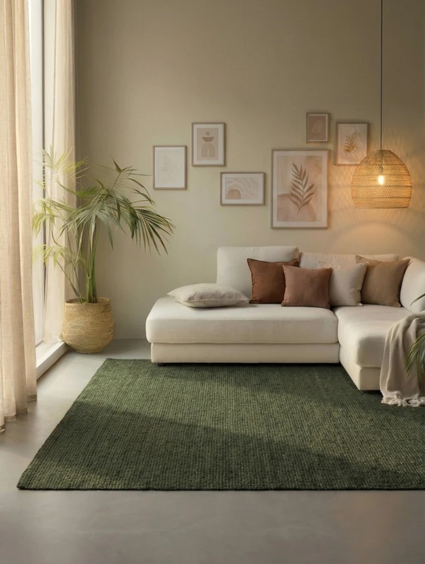 Hanse Home Jute Rug - Natural Living Room Rug Made of 100% Jute - Hand Woven & Environmentally Friendly - Boho Natural Fibre Jute Rug for Living Room, Bedroom, Dining Room - Natural Gold, 80 x 150 cm - Image 1