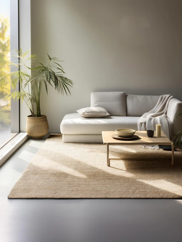 Hanse Home Jute Rug - Natural Living Room Rug Made of 100% Jute - Hand Woven & Environmentally Friendly - Boho Natural Fibre Jute Rug for Living Room, Bedroom, Dining Room - Natural Gold, 160 x 230 cm