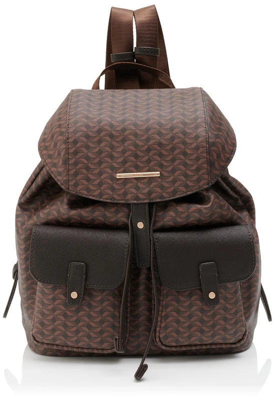 Geox Women D Faloria A Bag, Dk Brown, 24,5 X 15 X 27