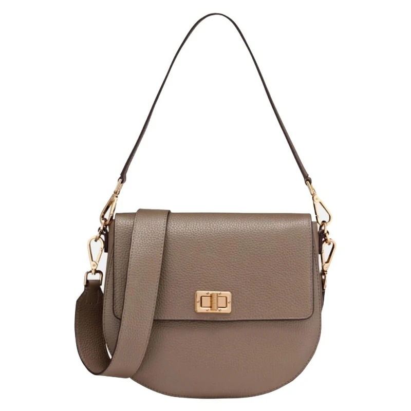 Geox Women D Flavie A Bag, Taupe, 25 X 23 X 5
