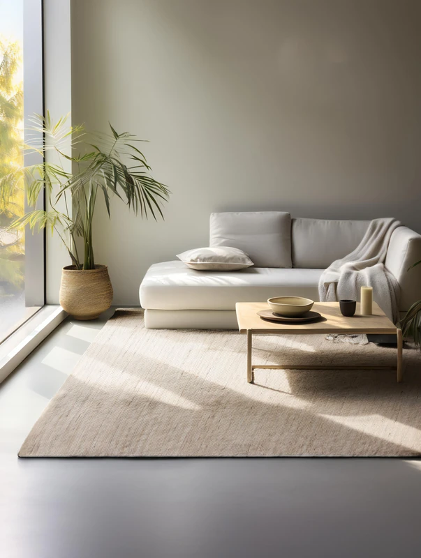 Hanse Home Jute Rug - Natural Living Room Rug - Hand Woven & Environmentally Friendly - Boho Natural Fibre Jute Rug for Living Room, Bedroom, Dining Room, Hallway, Kitchen - Natural Gold Beige, 160 x