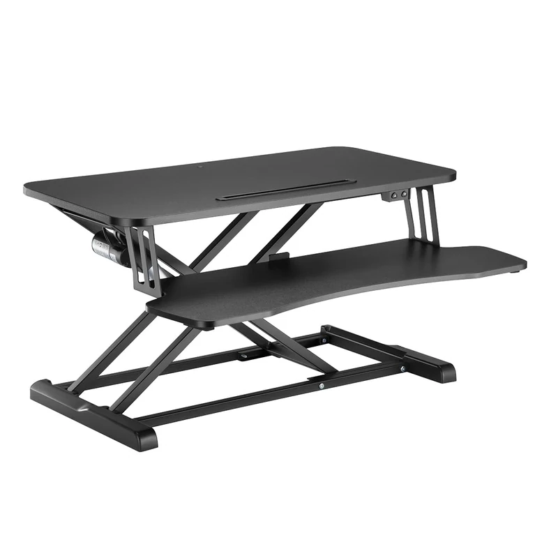 LogiLink EO0054 - Desk Top with Keyboard Tray, Load Capacity up to 20 kg, Electrically Adjustable, Colour: Black