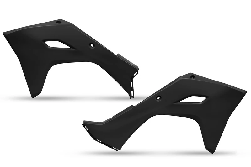 UFO PLAST Radiator Covers Black Kawasaki KXF 450 2024-2024