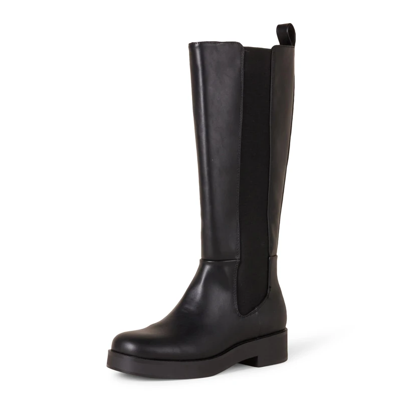 Amazon Essentials Women's Tall-Gusset Knee-High Boots, Black, 5.5 UK