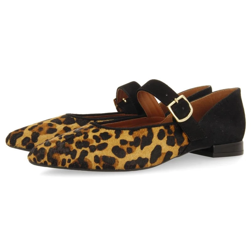 GIOSEPPO Ballerinas Mary Jane Leopard Print FERNITZ, Leopard, 8.5 UK