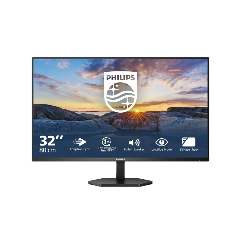 Philips 32E1N3100LA - 32 inch Full HD Monitor, Speaker, Tilt (1920x1080, VGA, HMDI 1.4) Black