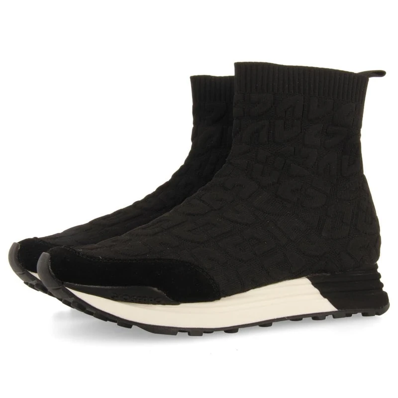 GIOSEPPO Women's holev Oxford Boot, Black/White, 7.5 UK