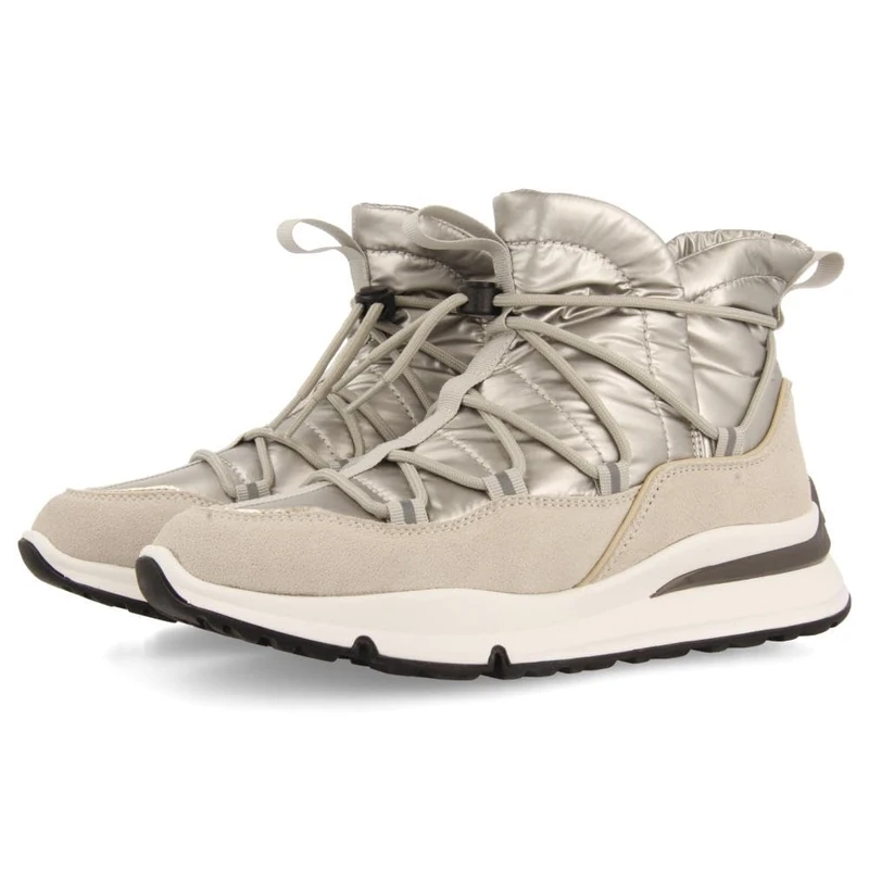 GIOSEPPO Women's Dimbach Oxford Boot, Metallic Silver, 4.5 UK