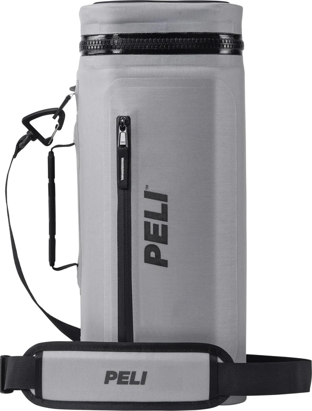 PELI Sling Soft Cooler, Lightweight Premium Portable Cooler with a Capacity of 8 cans, Interior Volume: 8 Litre, Colour: Light Grey