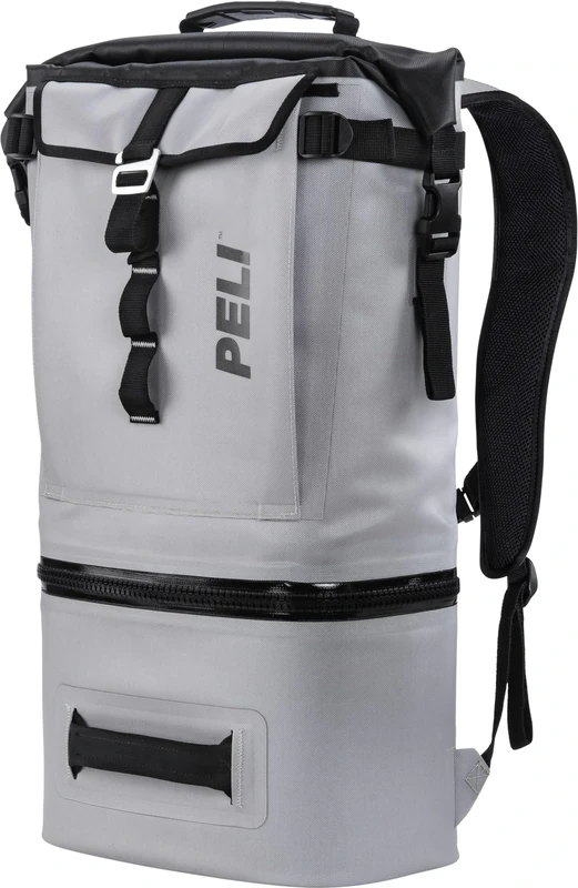 PELI Backpack Cooler, Premium Cooler with 2 Insulated Storage compartments, For the Everyday Adventurer, Interior Volume: 5 litres, Colour: Light Grey - Image 1