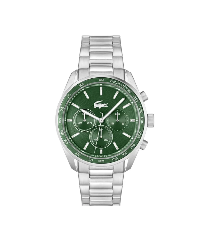 Lacoste Chronograph Quartz Watch BOSTON Collection for Men with Leather or Stainless Steel bracelet in Link or Mesh