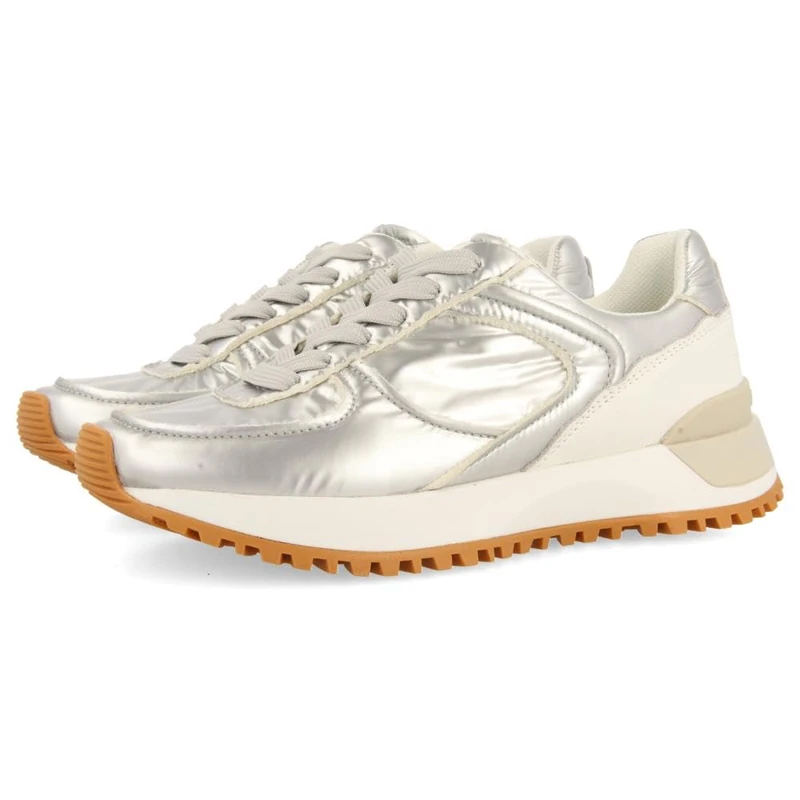 GIOSEPPO Women's Nabbe Sneaker, Metallic Silver, 6 UK