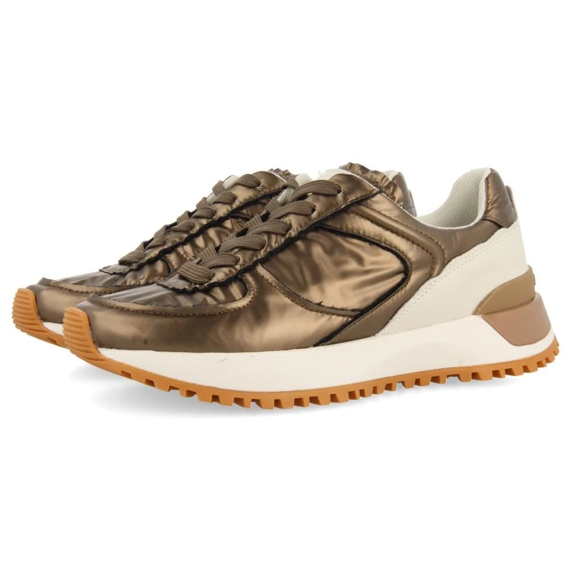 Metallic Sneakers NABBE, Brown, 4 UK